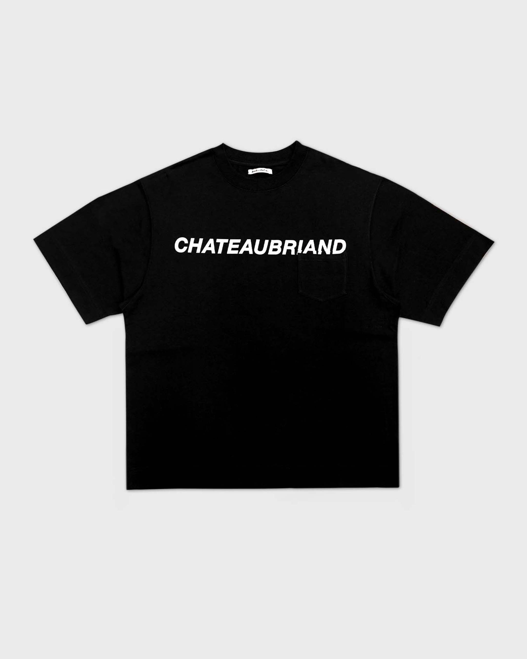 CHATEAUBRIAND ITALIC LOGO T-SHIRT BLACK