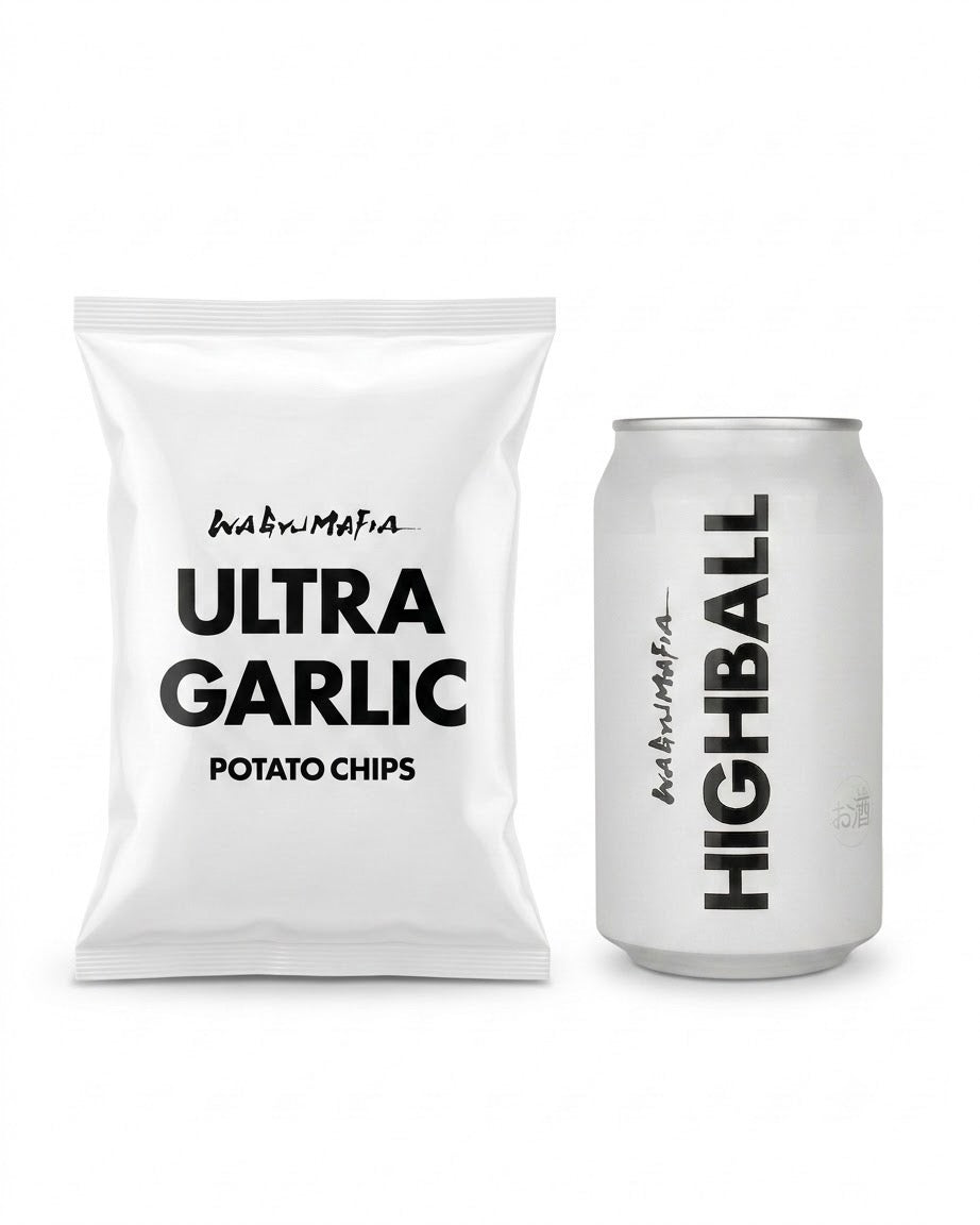 WAGYUMAFIA ORIGINAL HIGHBALL（24cans）＆WAGYUMAFIA ULTRA GARLIC (1ケース12袋入)