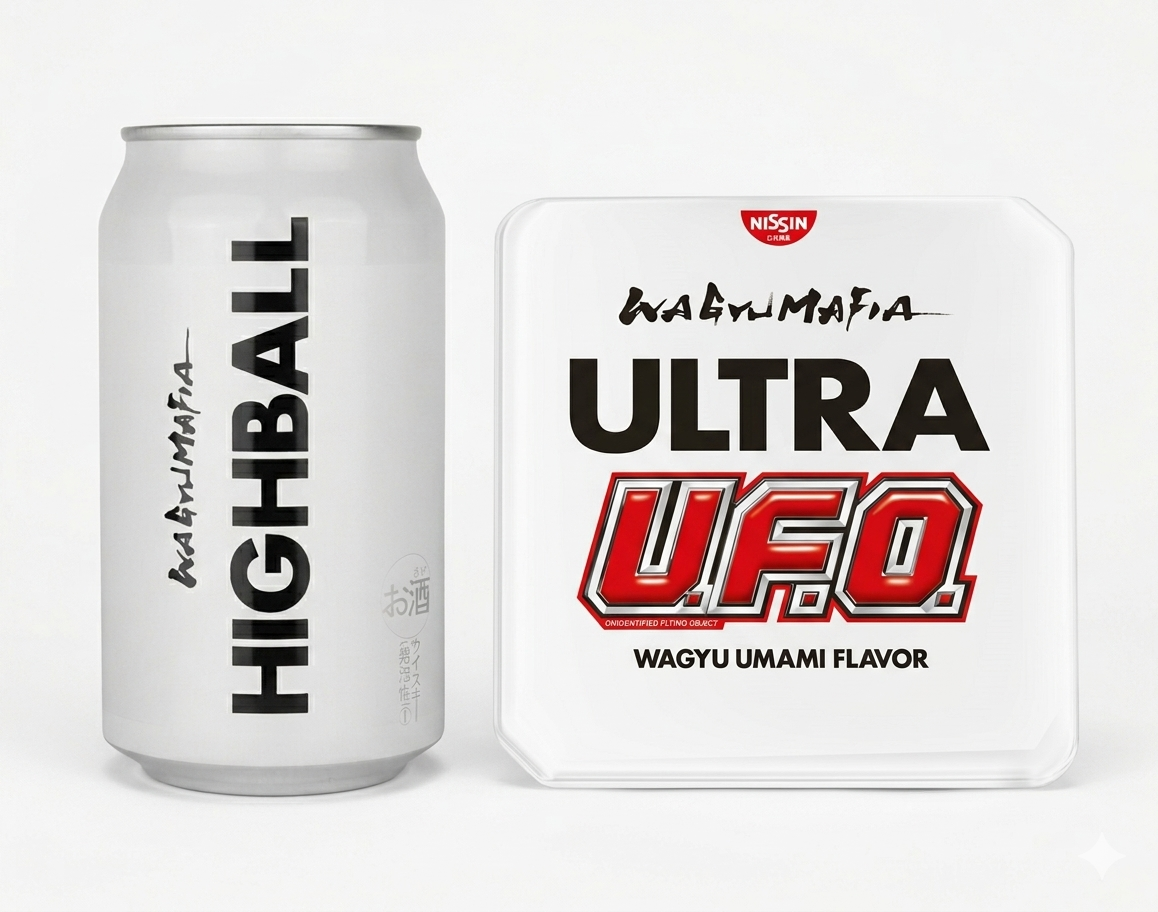 WAGYUMAFIA ORIGINAL HIGHBALL（24cans）＆WAGYUMAFIA ULTRA U.F.O. WAGYU UMAMI FLAVOR (1ケース12食入)