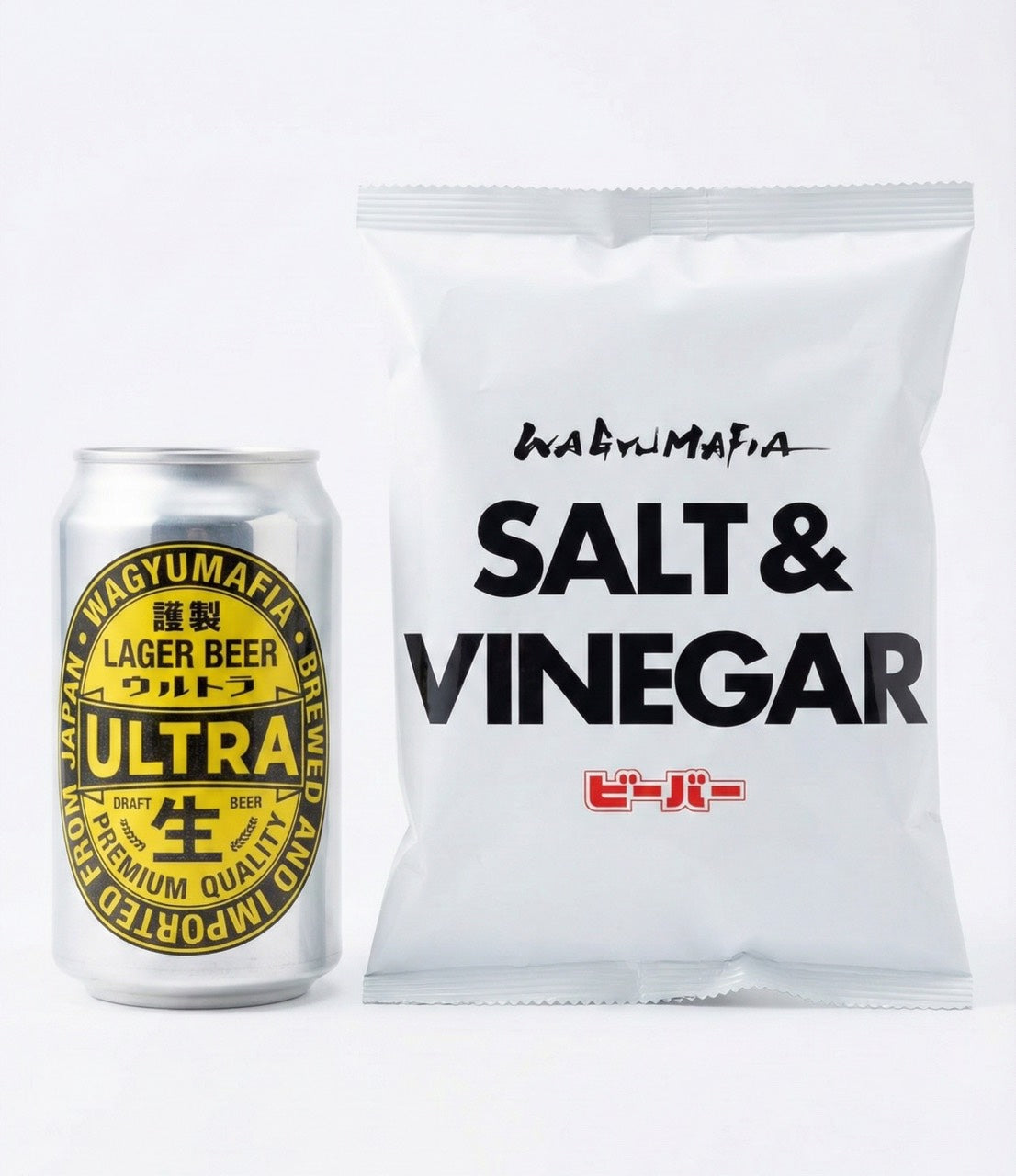 WAGYUMAFIA ULTRA BEER（24cans）＆WAGYUMAFIA SALT&VINEGARビーバー(12袋)